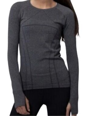 Ivivva Gray Long Sleeve Seamless Athletic Top Sz S
